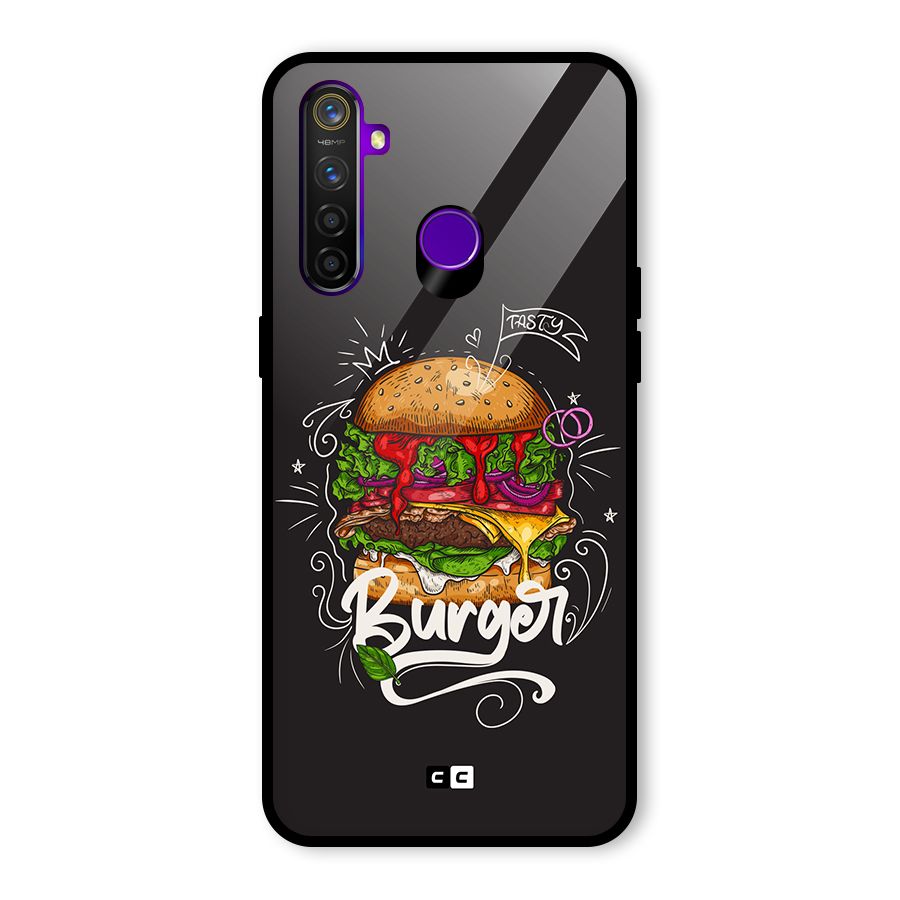 Burger Lover Glass Back Case for Realme 5 Pro