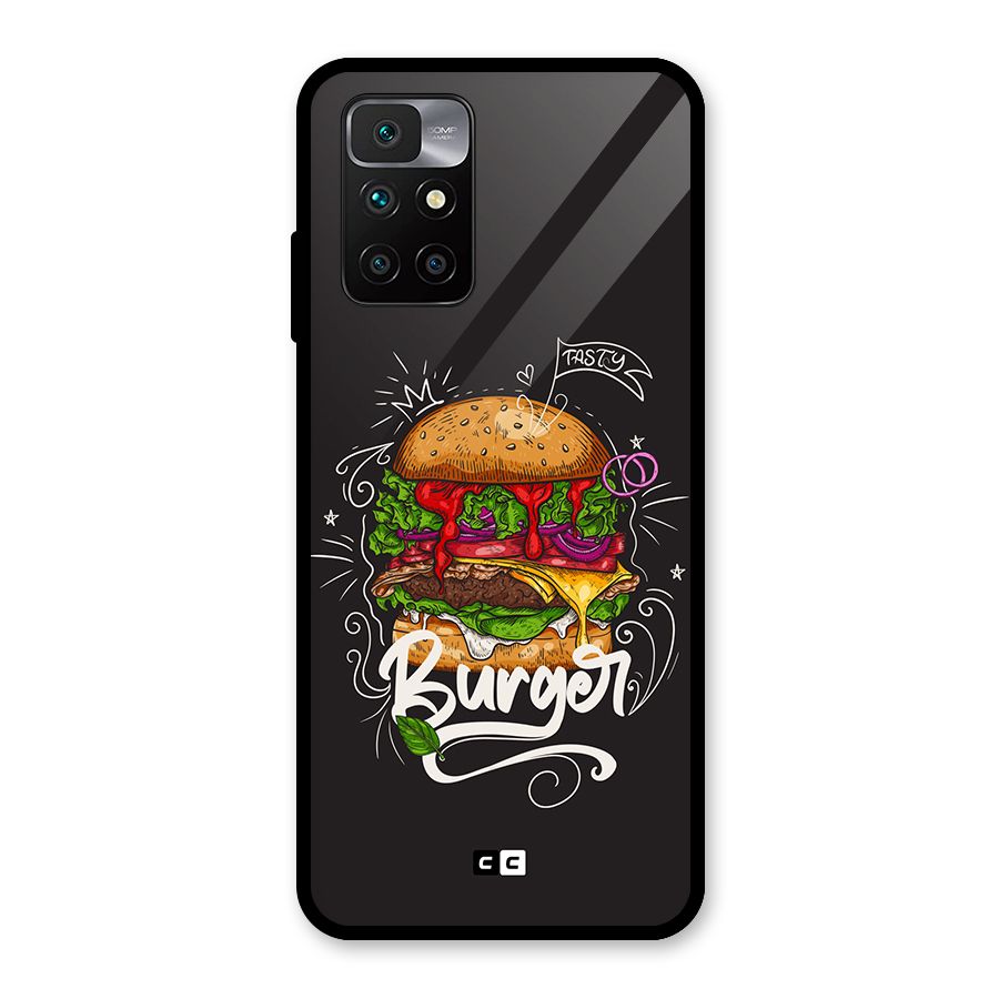 Burger Lover Glass Back Case for Redmi 10 Prime