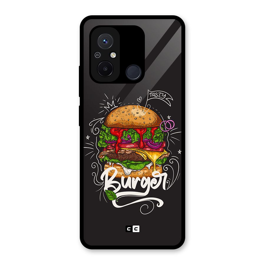 Burger Lover Glass Back Case for Redmi 12C