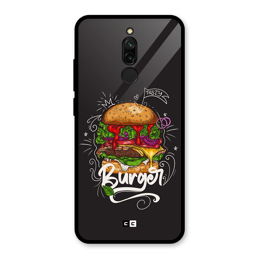 Burger Lover Glass Back Case for Redmi 8