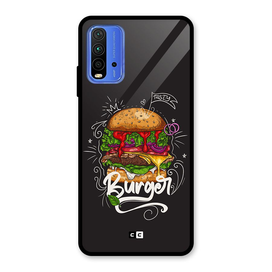 Burger Lover Glass Back Case for Redmi 9 Power