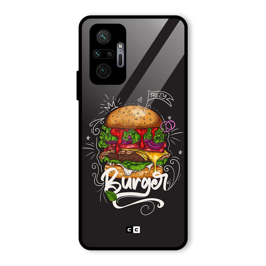 Burger Lover Glass Back Case for Redmi Note 10 Pro Max