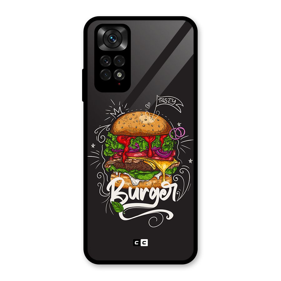 Burger Lover Glass Back Case for Redmi Note 11S