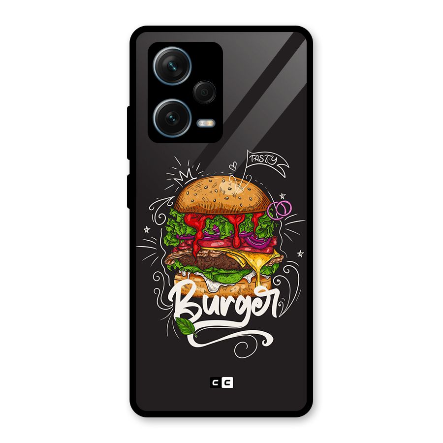 Burger Lover Glass Back Case for Redmi Note 12 Pro Plus 5G