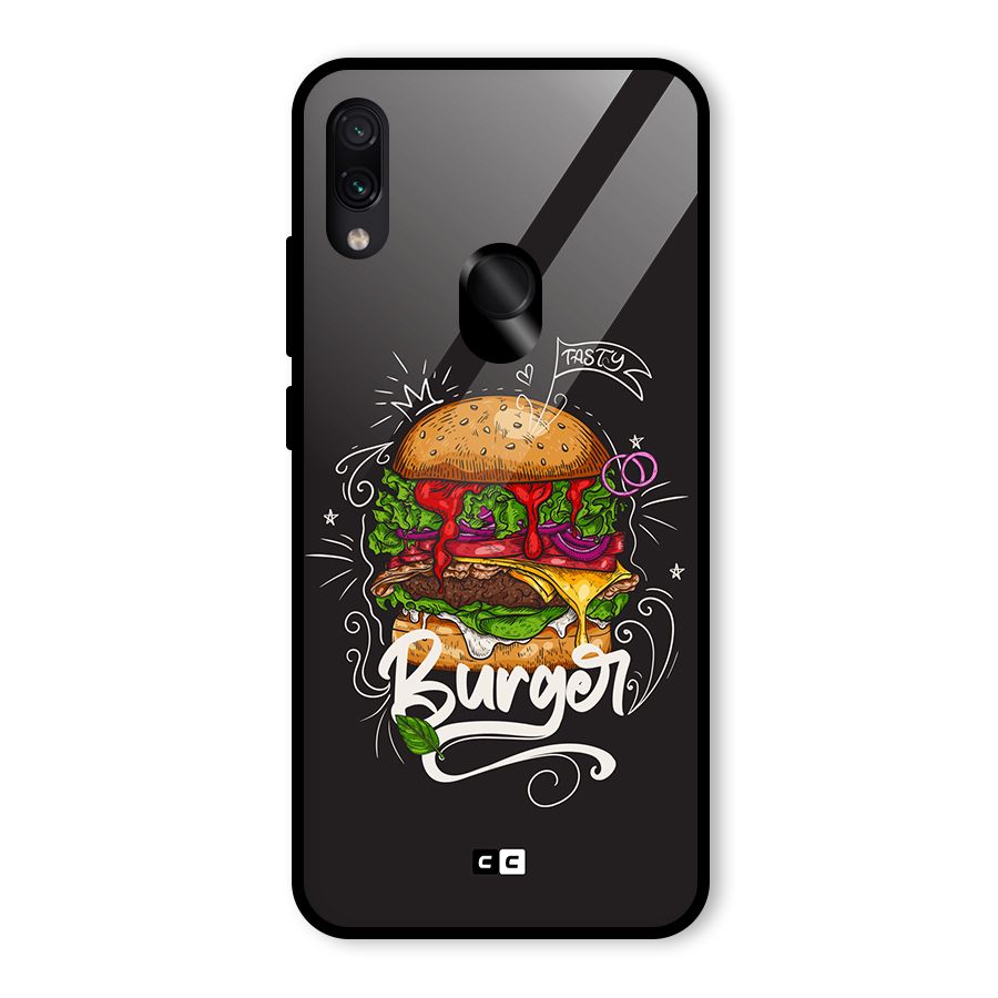 Burger Lover Glass Back Case for Redmi Note 7 Pro
