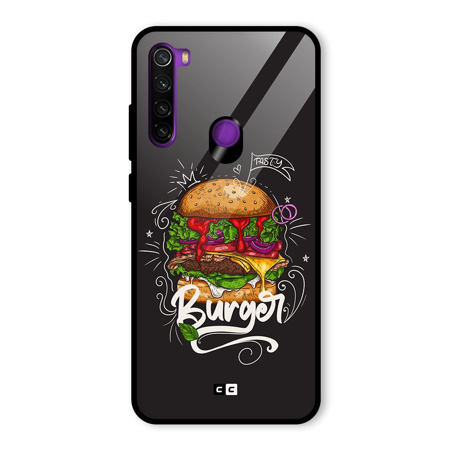 Burger Lover Glass Back Case for Redmi Note 8
