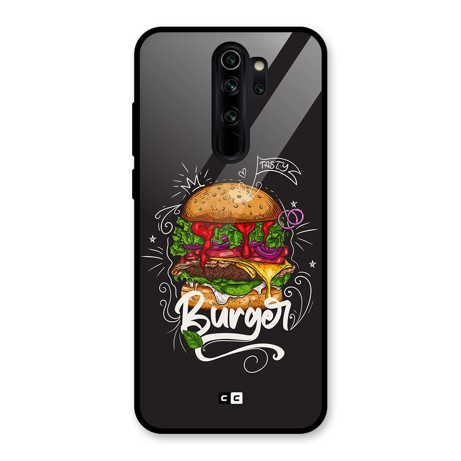Burger Lover Glass Back Case for Redmi Note 8 Pro