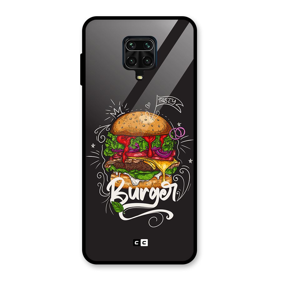 Burger Lover Glass Back Case for Redmi Note 9 Pro