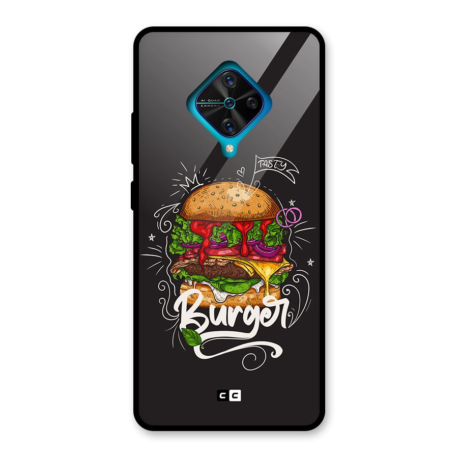 Burger Lover Glass Back Case for Vivo S1 Pro
