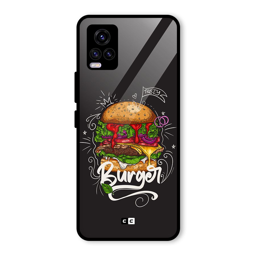 Burger Lover Glass Back Case for Vivo V20