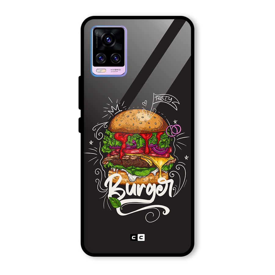 Burger Lover Glass Back Case for Vivo V20 Pro