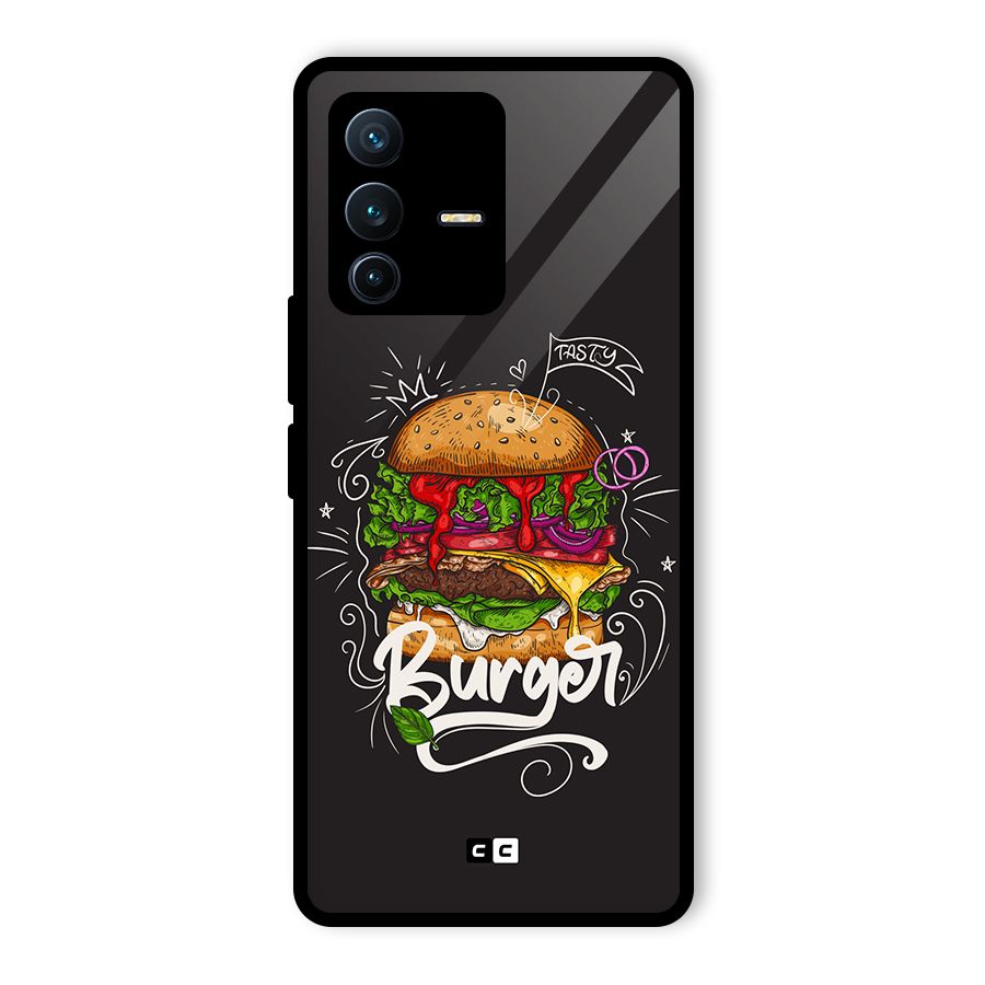 Burger Lover Glass Back Case for Vivo V23 Pro