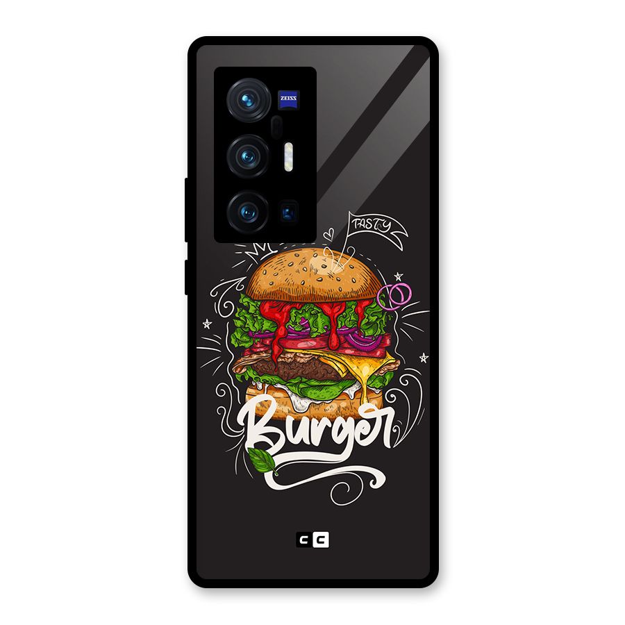 Burger Lover Glass Back Case for Vivo X70 Pro Plus