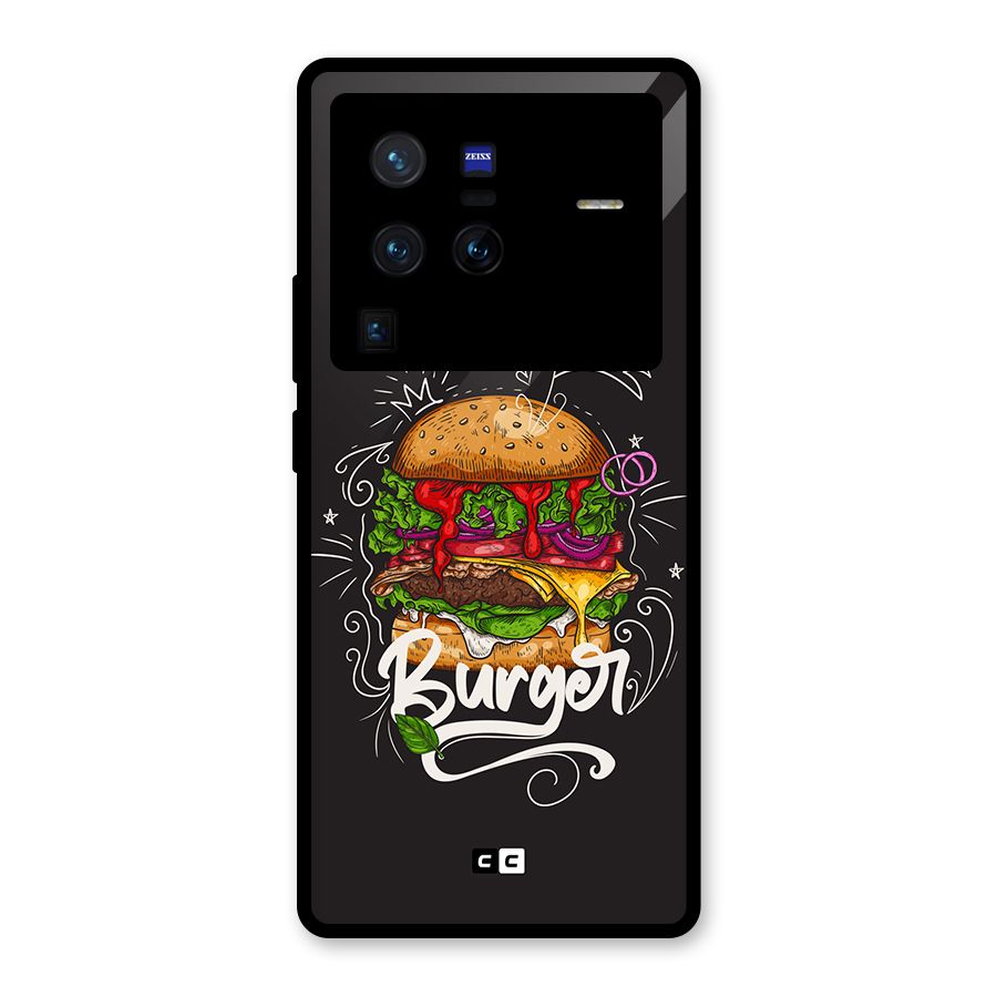 Burger Lover Glass Back Case for Vivo X80 Pro