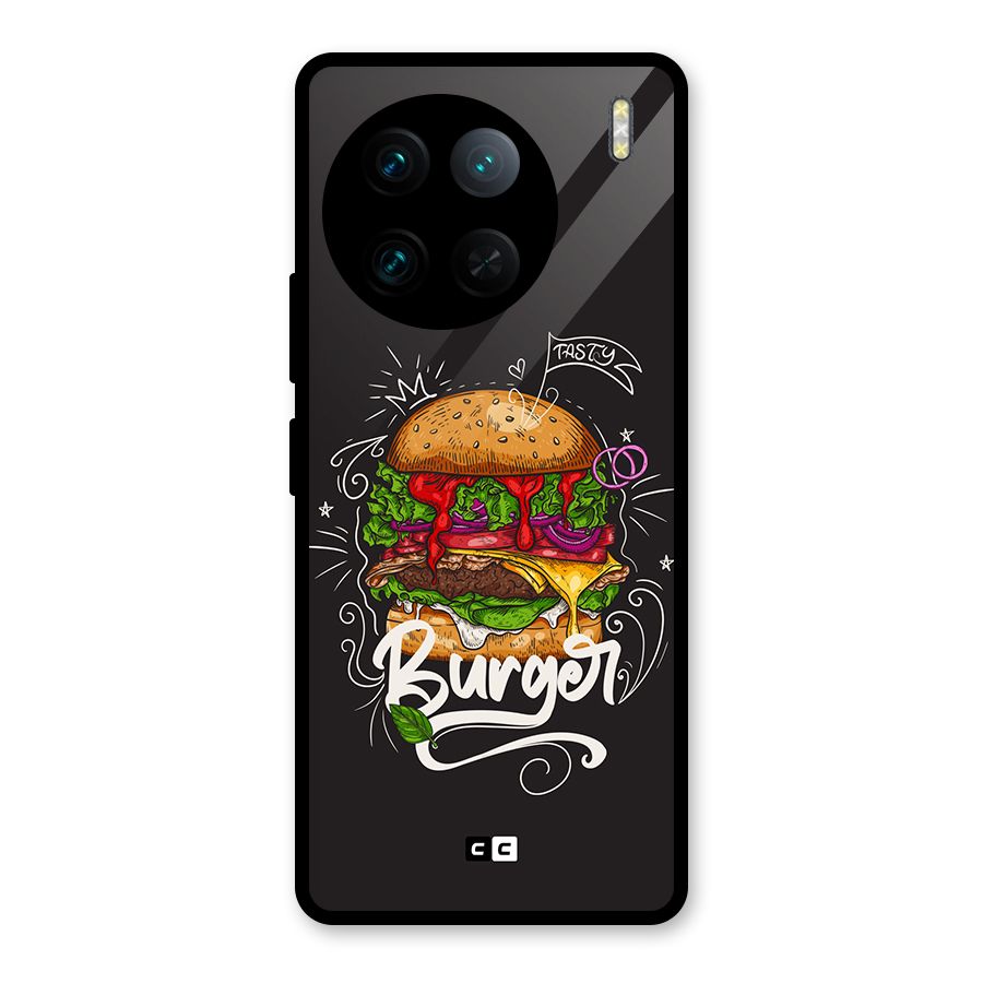 Burger Lover Glass Back Case for Vivo X90 Pro