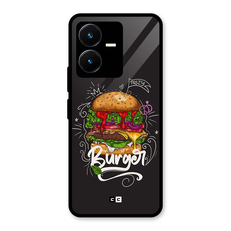 Burger Lover Glass Back Case for Vivo Y22
