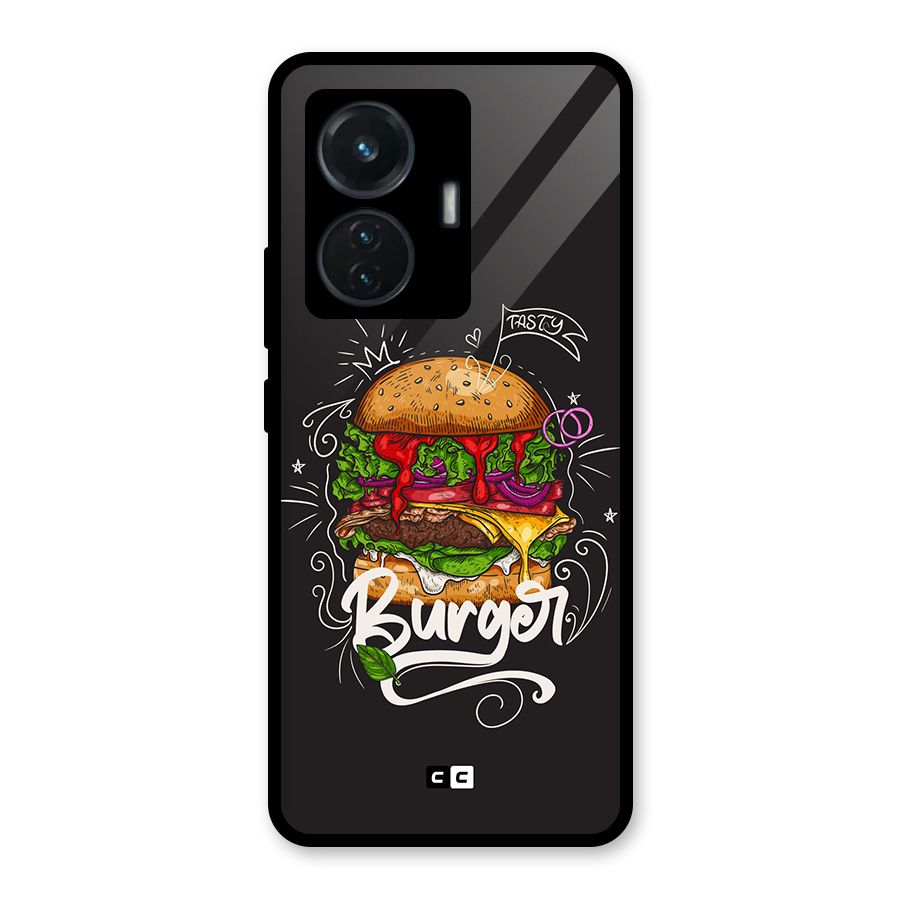 Burger Lover Glass Back Case for iQOO Z6 44W
