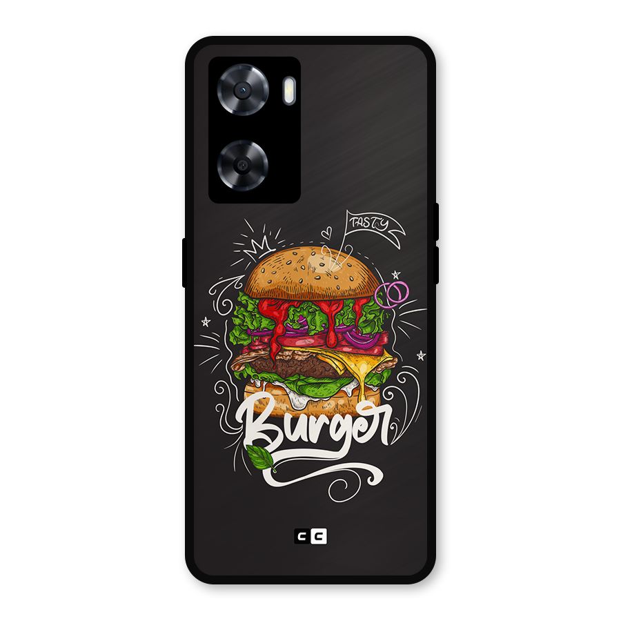 Burger Lover Metal Back Case for Oppo A57 2022