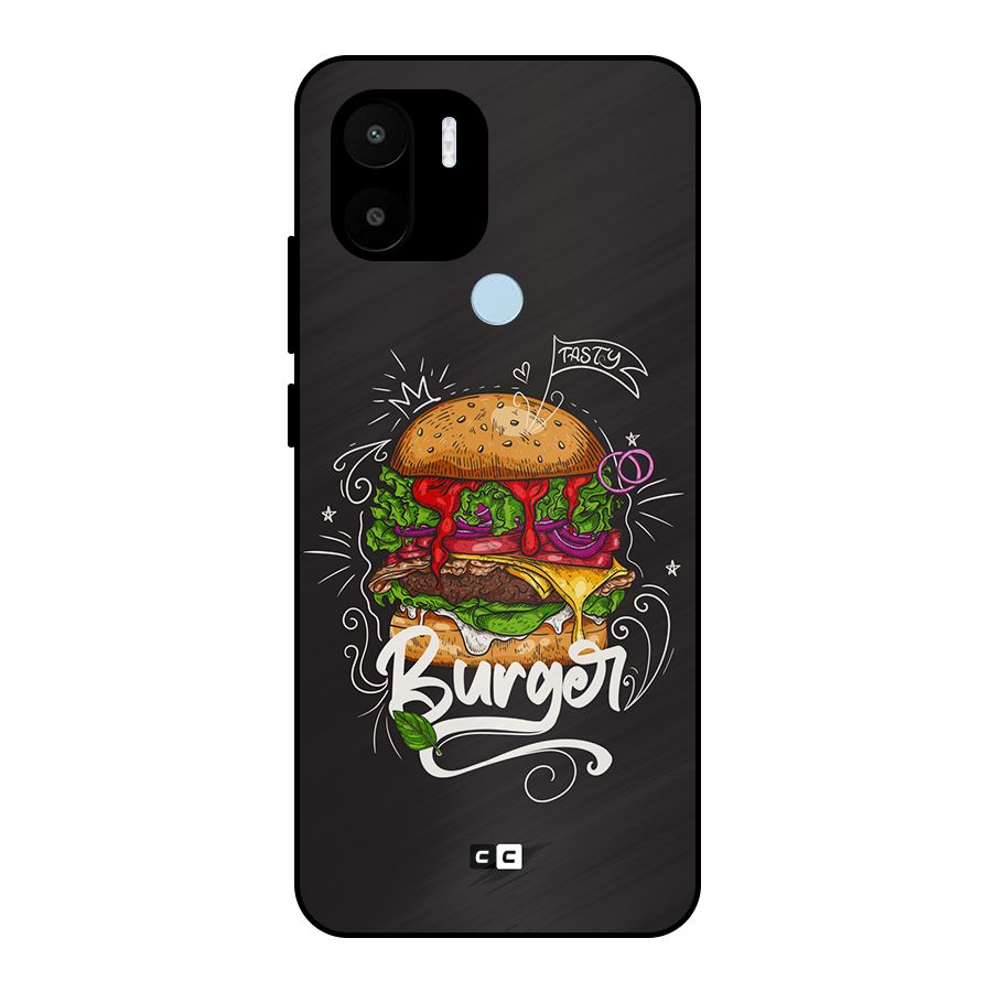 Burger Lover Metal Back Case for Redmi A1 Plus