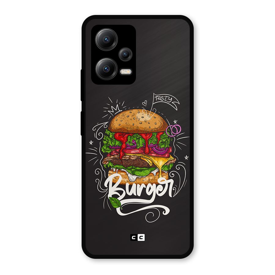 Burger Lover Metal Back Case for Redmi Note 12 5G