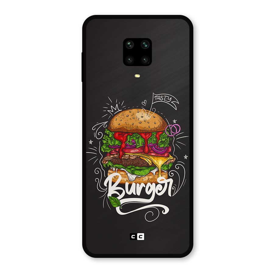 Burger Lover Metal Back Case for Redmi Note 9 Pro