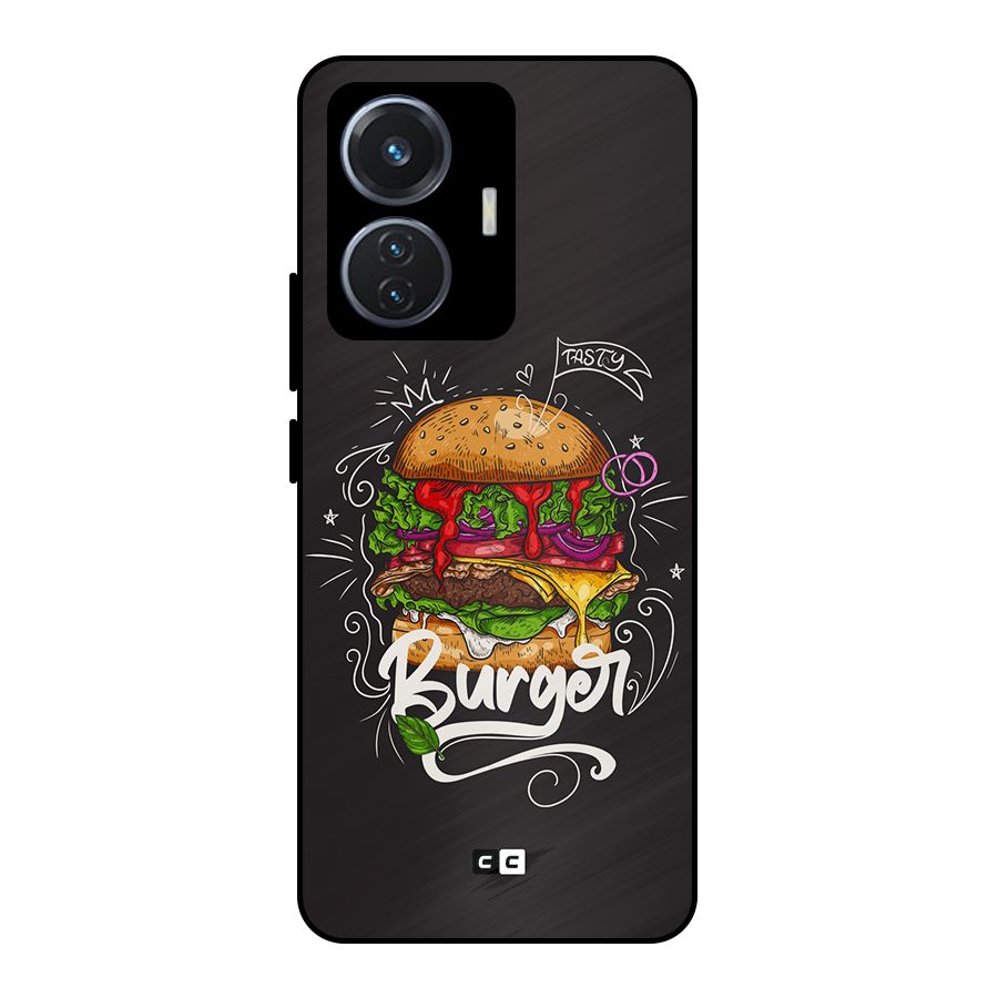 Burger Lover Metal Back Case for Vivo T1 44W