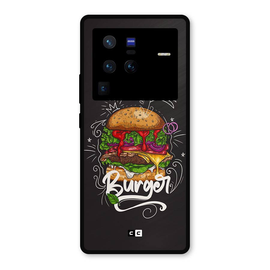 Burger Lover Metal Back Case for Vivo X80 Pro