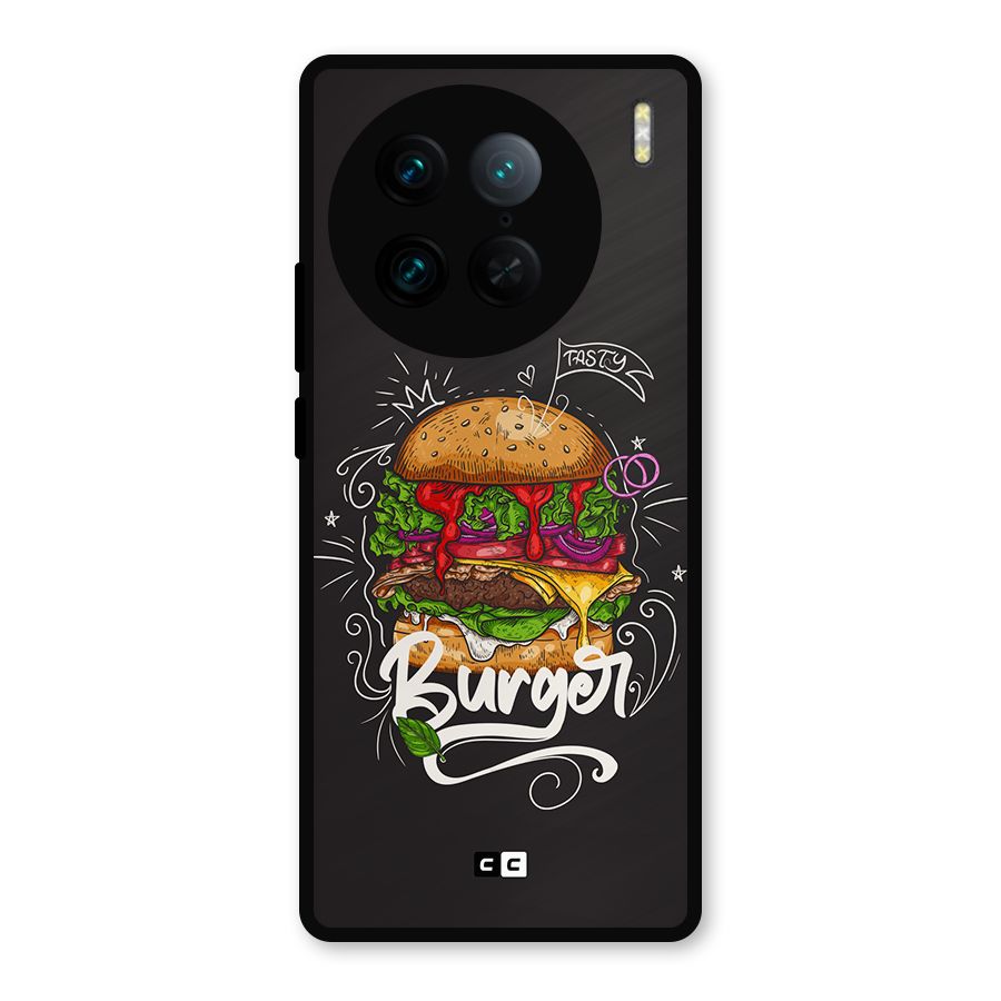 Burger Lover Metal Back Case for Vivo X90 Pro