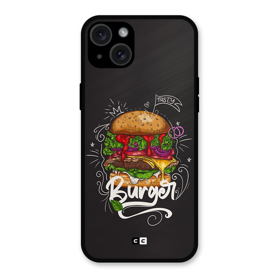 Burger Lover Metal Back Case for iPhone 15 Plus
