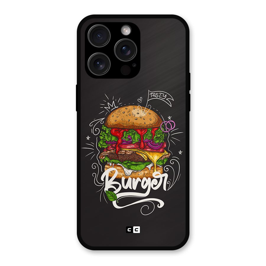 Burger Lover Metal Back Case for iPhone 15 Pro Max