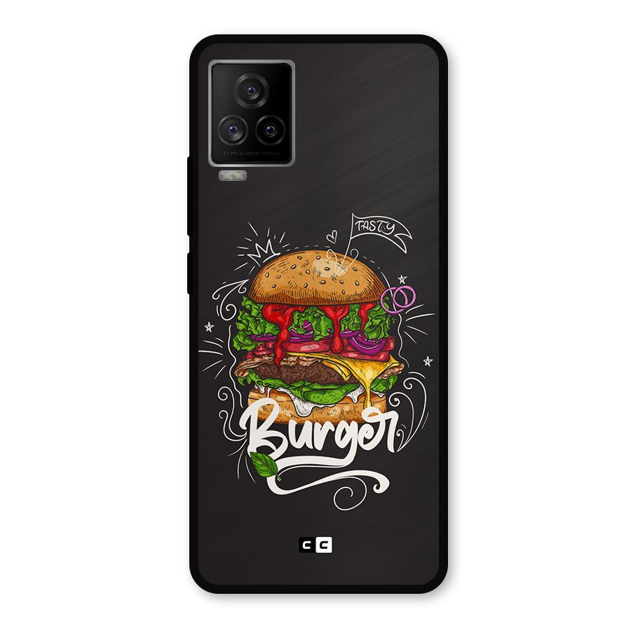 Burger Lover Metal Back Case for iQOO 7 Legend 5G