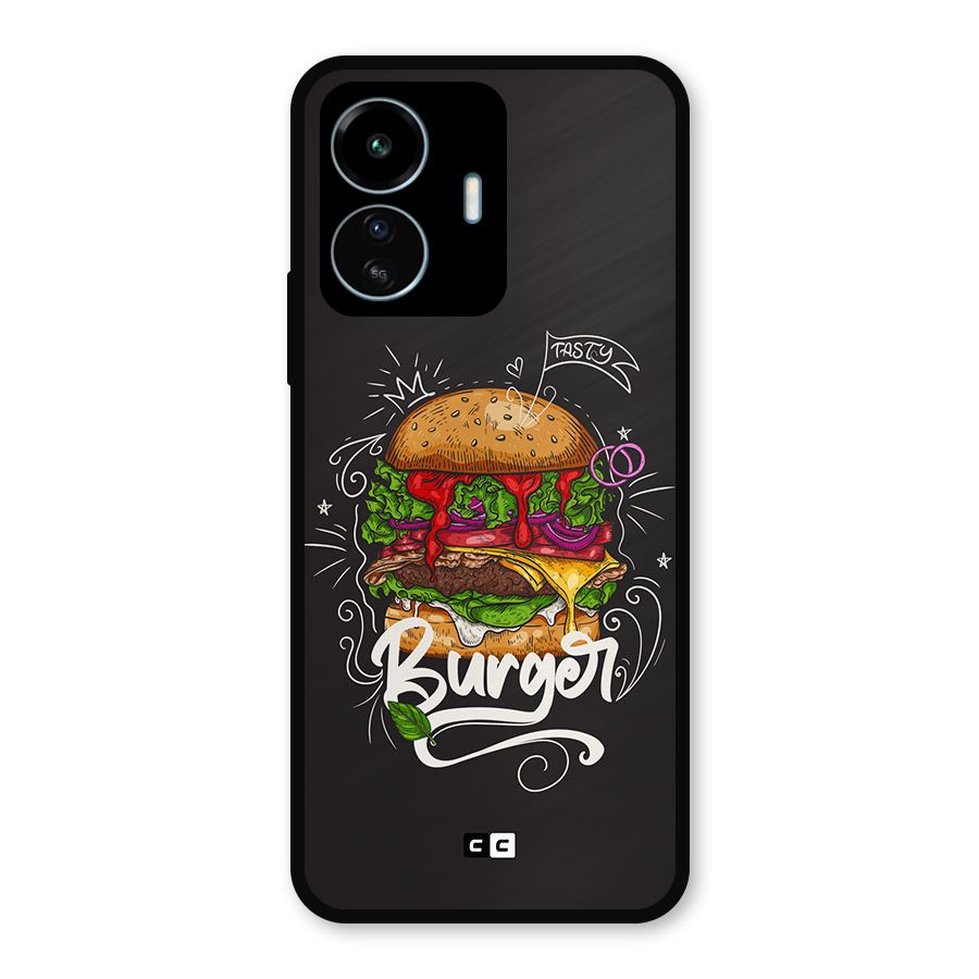 Burger Lover Metal Back Case for vivo iQOO Z6 Lite 5G