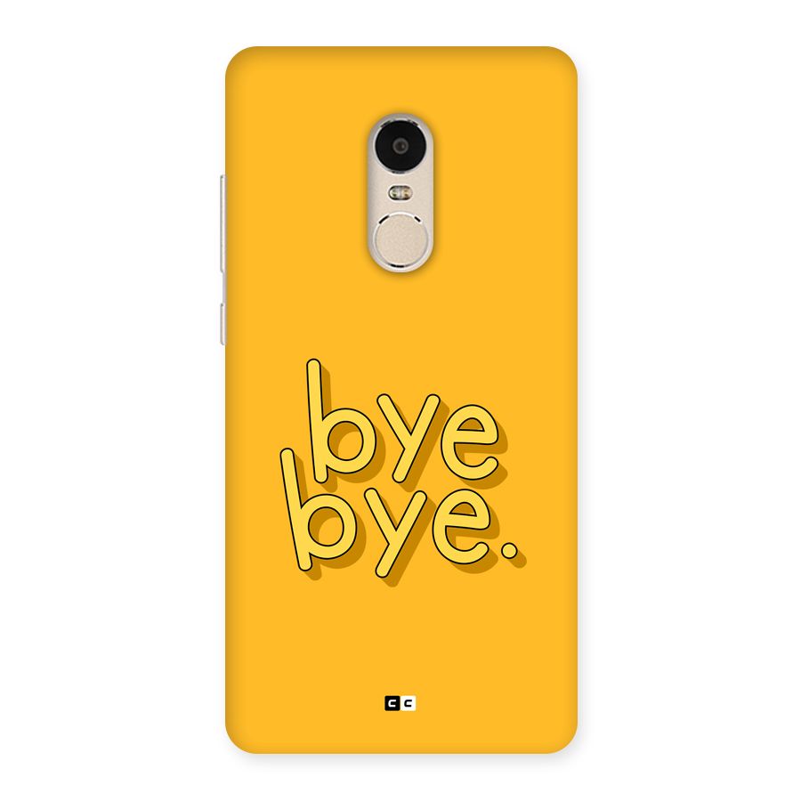 Bye Bye Back Case for Redmi Note 4