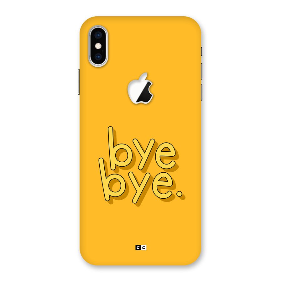 Bye Bye Back Case for iPhone XS Max Apple Cut