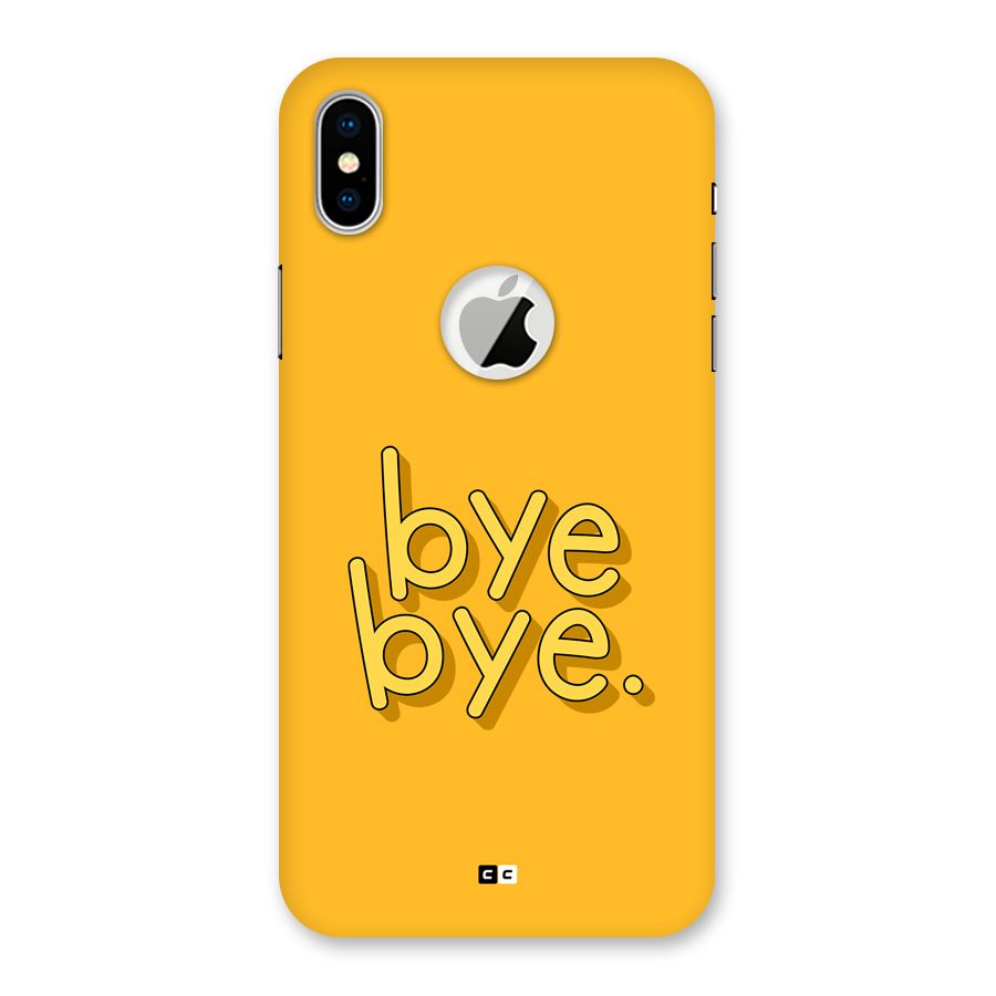 Bye Bye Back Case for iPhone X Logo Cut