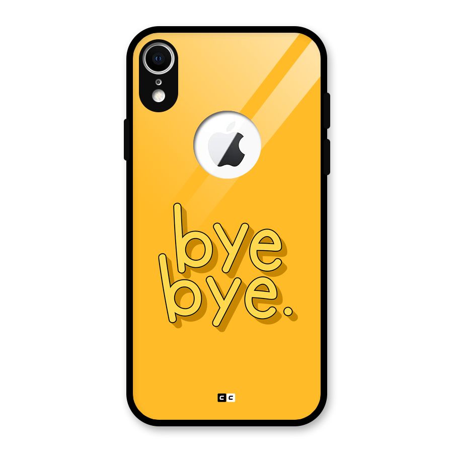 Bye Bye Glass Back Case for iPhone XR Logo Cut