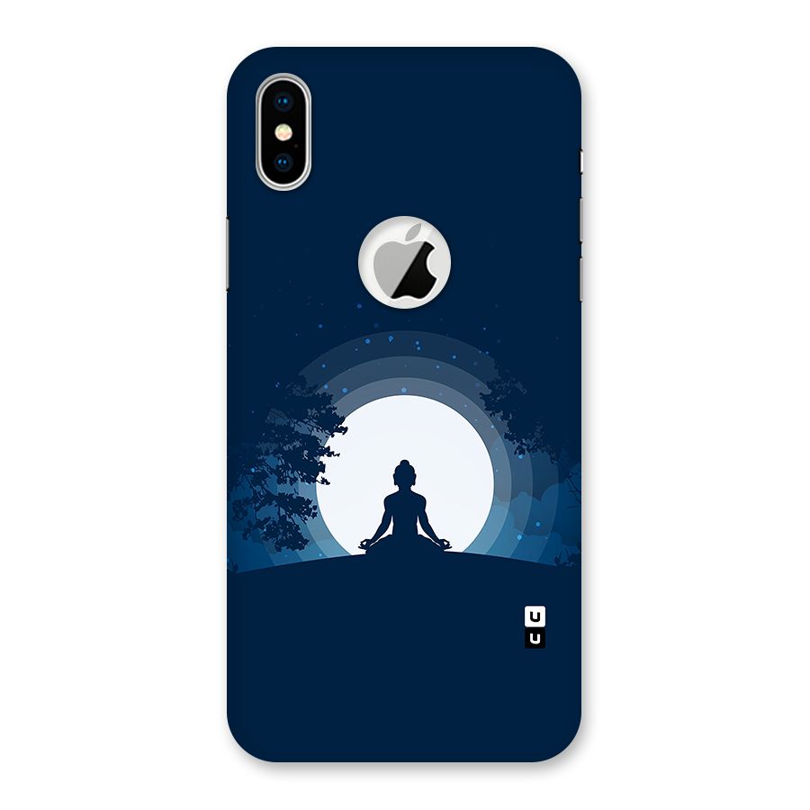 Calm Meditation Back Case for iPhone X Logo Cut