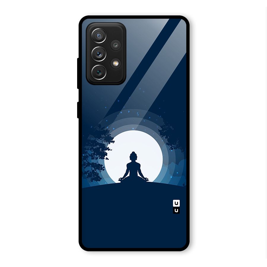 Calm Meditation Glass Back Case for Galaxy A72
