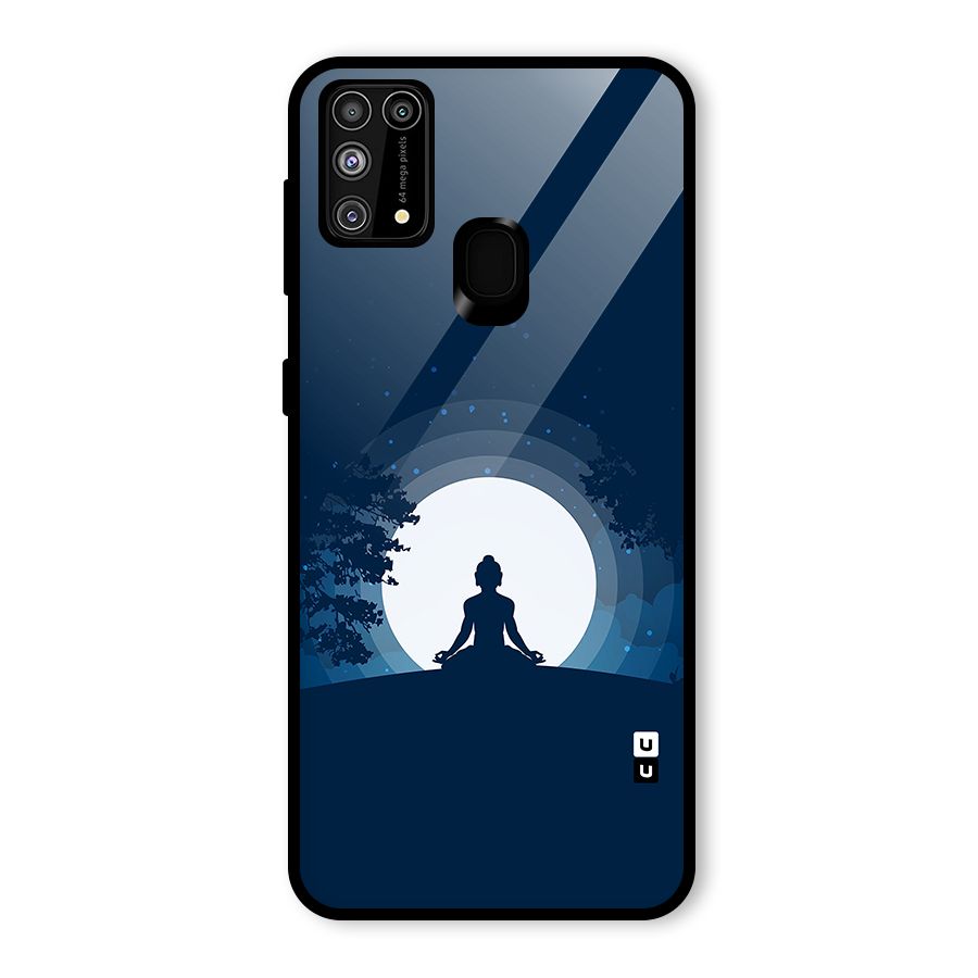 Calm Meditation Glass Back Case for Galaxy F41
