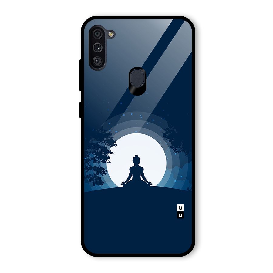 Calm Meditation Glass Back Case for Galaxy M11