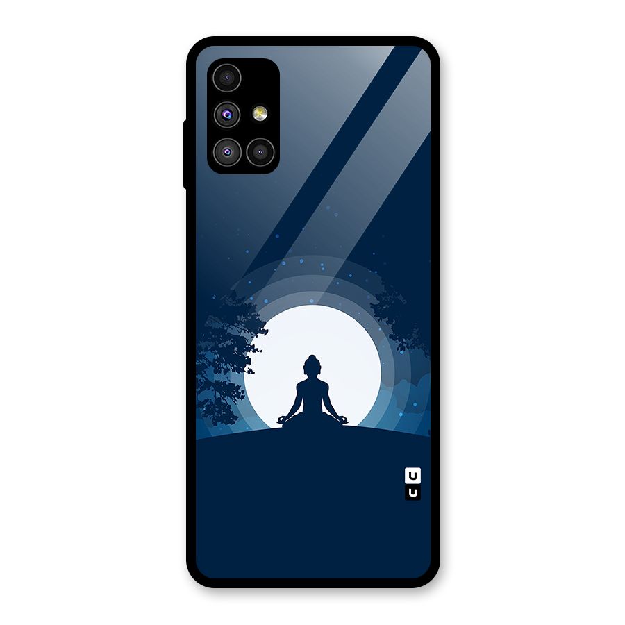 Calm Meditation Glass Back Case for Galaxy M51
