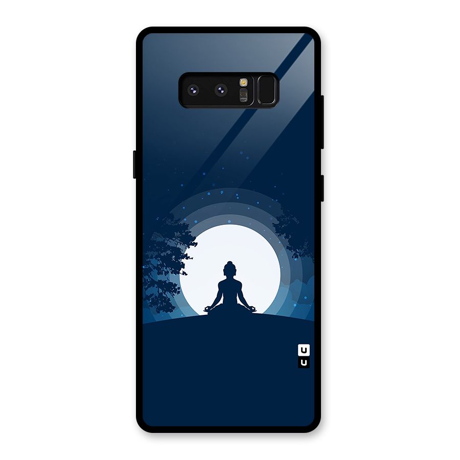 Calm Meditation Glass Back Case for Galaxy Note 8