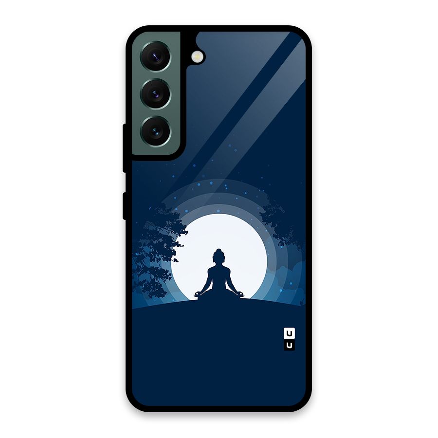Calm Meditation Glass Back Case for Galaxy S22 5G