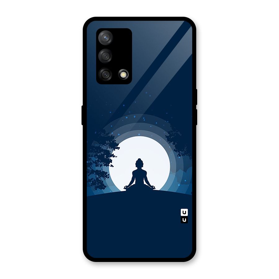 Calm Meditation Glass Back Case for Oppo F19
