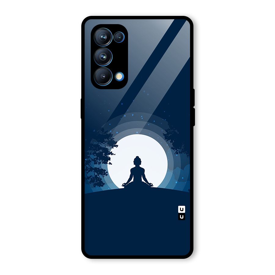 Calm Meditation Glass Back Case for Oppo Reno5 Pro 5G