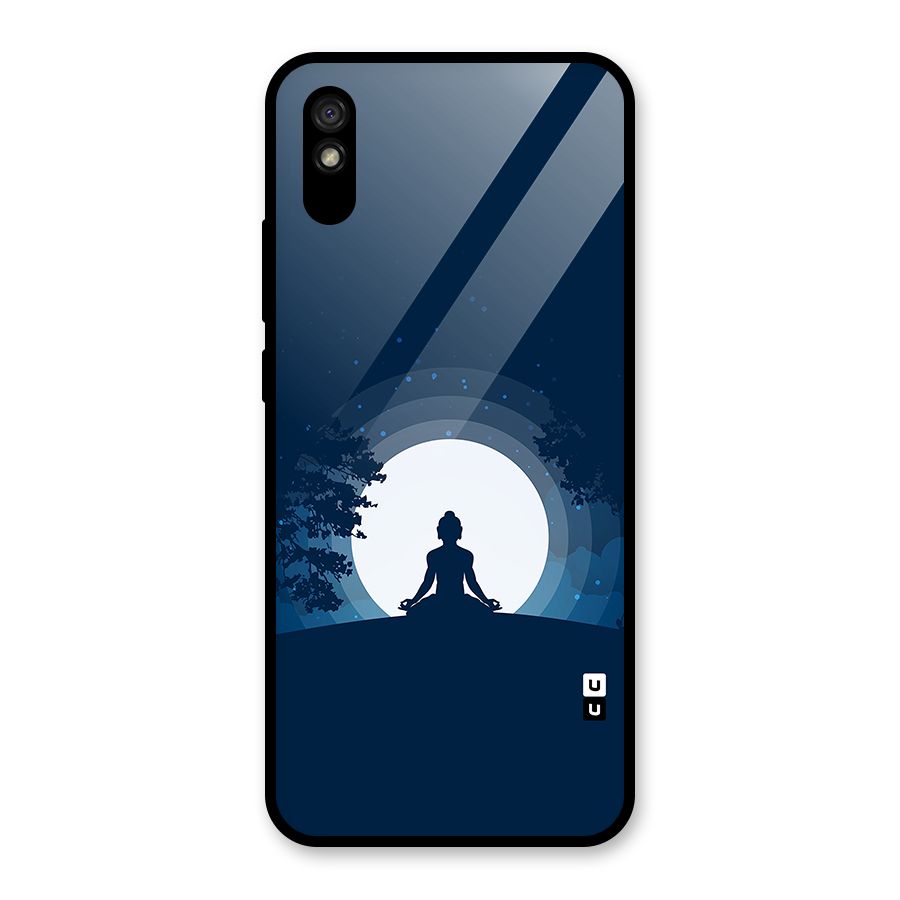 Calm Meditation Glass Back Case for Redmi 9i