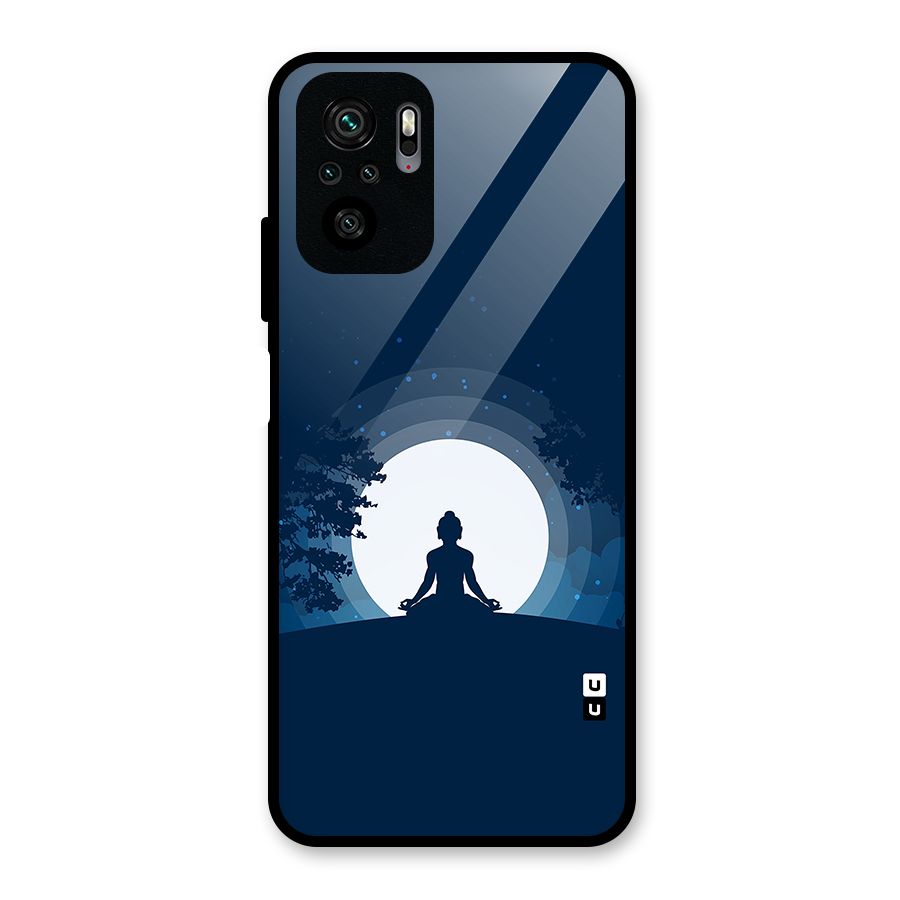 Calm Meditation Glass Back Case for Redmi Note 10S
