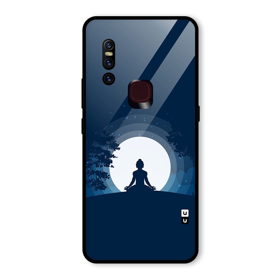 Calm Meditation Glass Back Case for Vivo V15