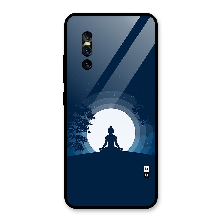 Calm Meditation Glass Back Case for Vivo V15 Pro