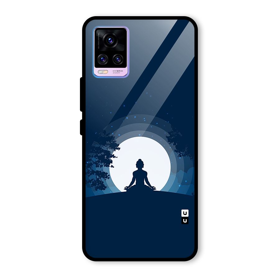 Calm Meditation Glass Back Case for Vivo V20 Pro